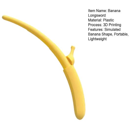 1/2/3Pcs Retractable Banana Longsword Toy 3D Printed Plastic Banana Wand Extendable Banana Stick Men Women