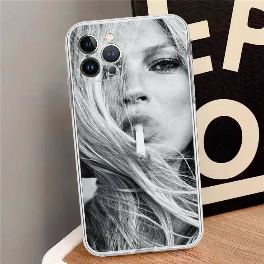 

1 шт. Модель K-Kate M-Moss Прозрачный чехол для телефона для IPhone 16 15 14 13 12 11 Pro Max Plus Мягкая крышка iPhone 15pro max
