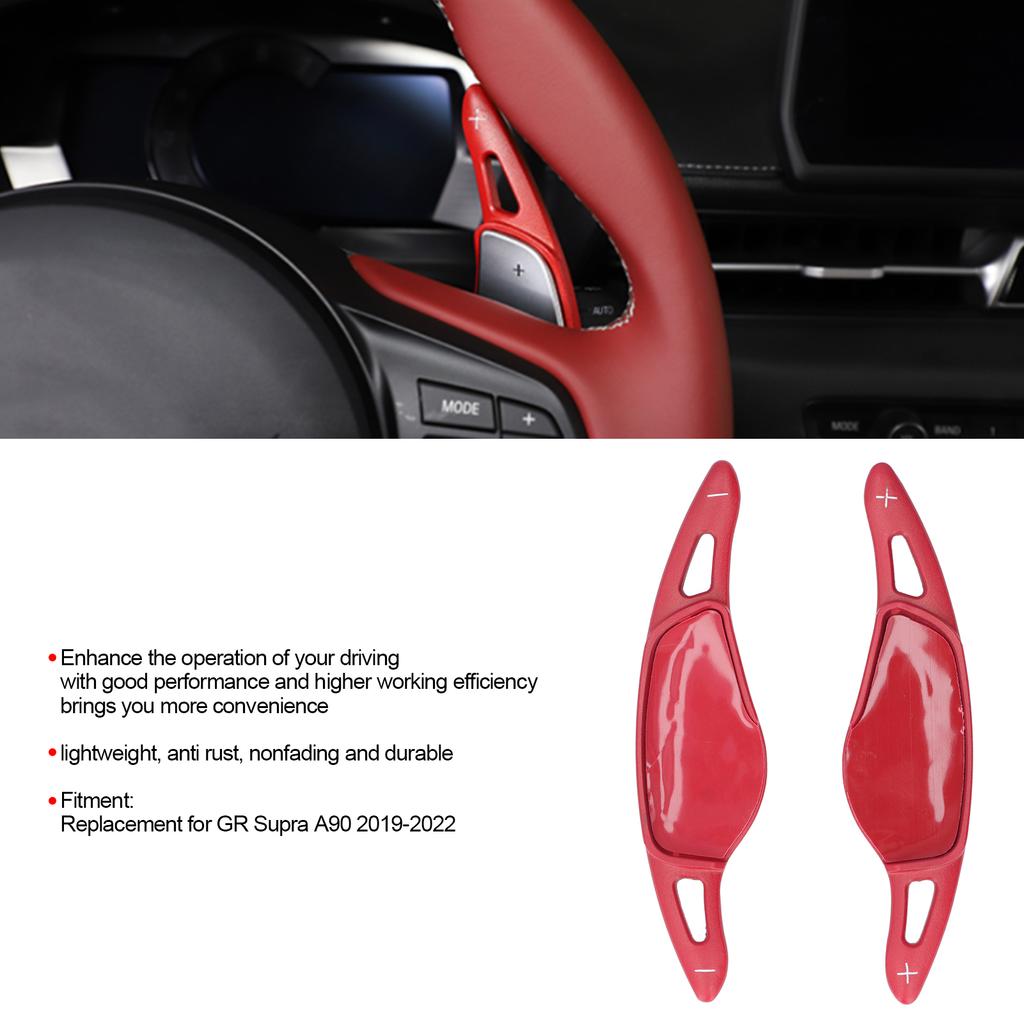 2pcs Ste ing Wheel   Paddles Aluminum Alloy Car Int ior Decoration Accessories Replacement for GR   A90 2019‑2022