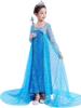 Frozen Girls' Elsa Sequin Mesh Long-Sleeve Formal Dress