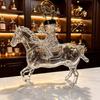 Pferdeform Weindekanter Borosilikatglas Whiskeyflasche Kreativer Spirituosen-Spender für die Hausbar