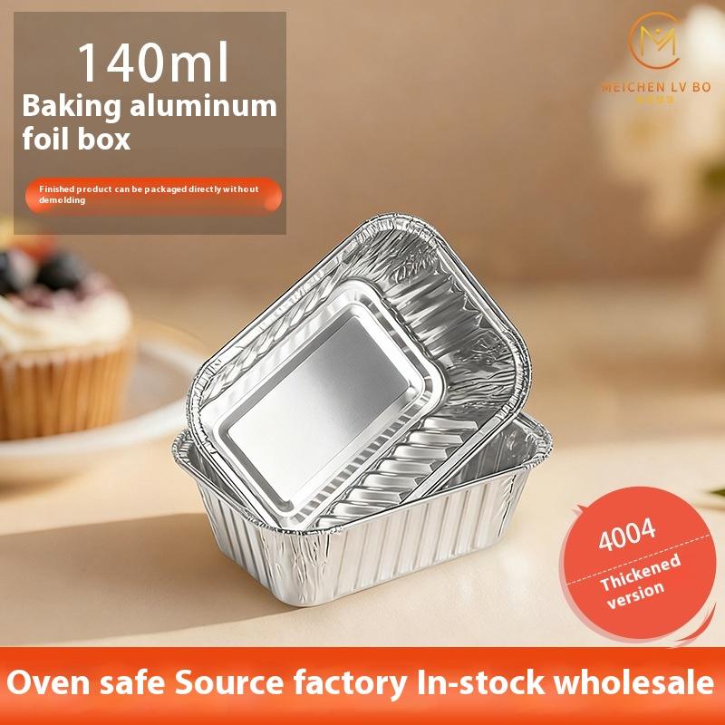 Aluminum Foil Baking Cups-Molded Style, 10 Pack Round Cake Cups with Cover for Birthday and Wedding Parties