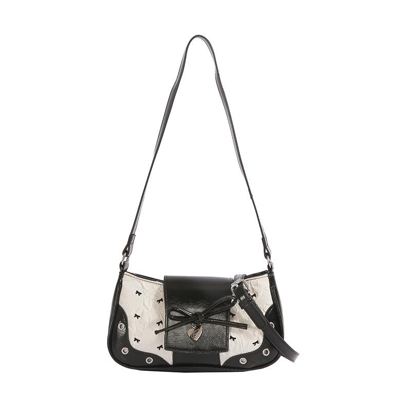 Bow Summer Niche Two-dimensional Messenger Bag Shoulder Bag Color Matching Underarm Bag New Large Capacity