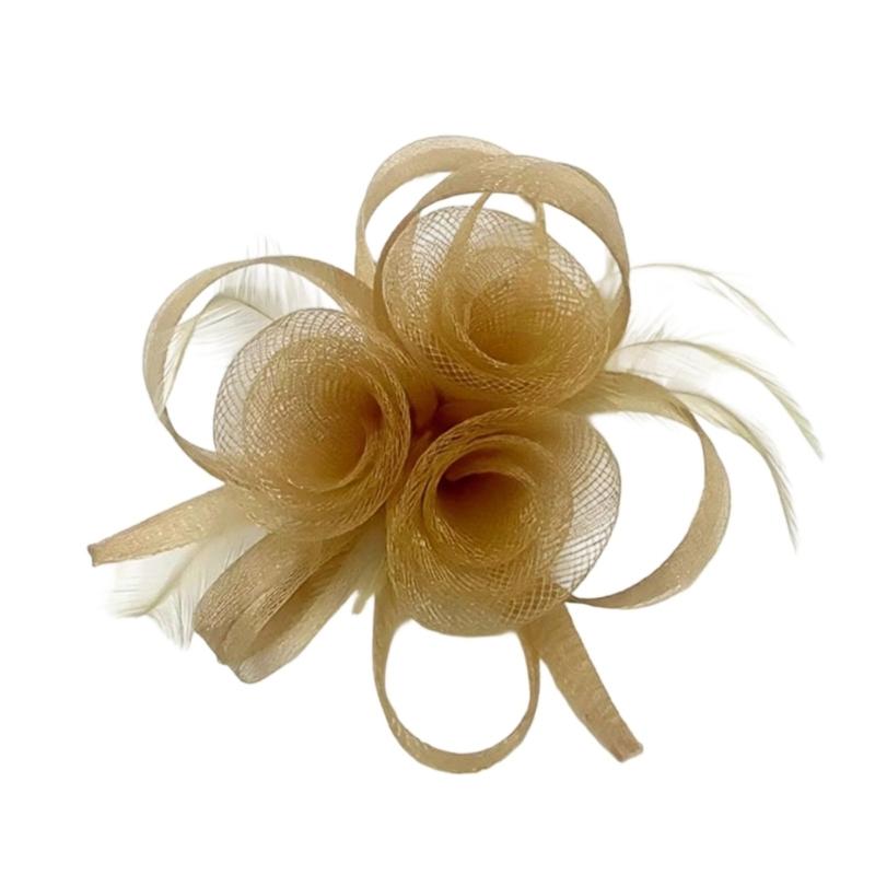 Elegant Mesh Flower Hair Accessory Fascinator Headdress Photo Props For Women Girls Wedding Party Photography