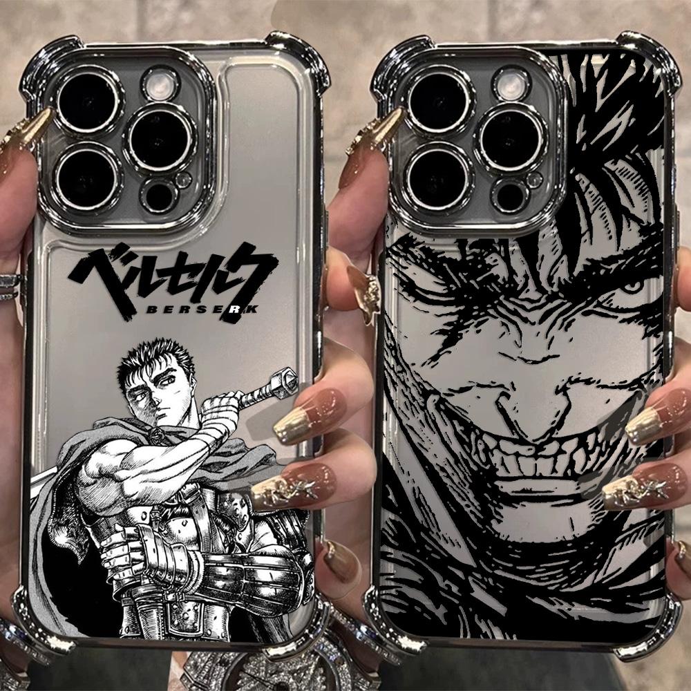 Anime B-Berserk G-Guts New Plating Case For Samsung S25 S24 S23 S22 S21 S20 FE Note20 Plus Ultra 4G 5G Anti Fall Back Cover