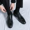 Men Retro Oxfords Black Formal Business Dress Derbys Prom Tuxedo Party  Leather Shoes Large Size