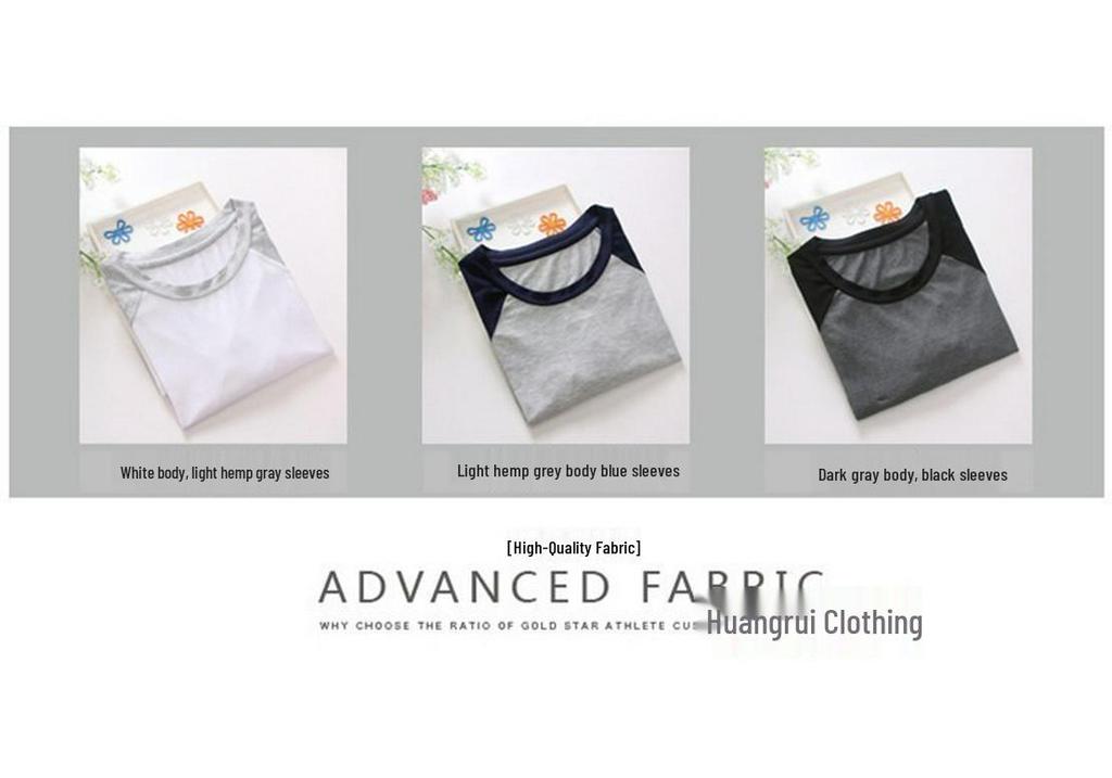 Men's Modal Raglan Patchwork Long Sleeve T-Shirt