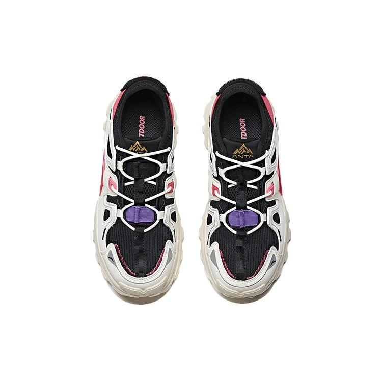 Anta Outdoor Series Low-Top Sports Shoes Women Sneakers White Black Pink 122016601-4