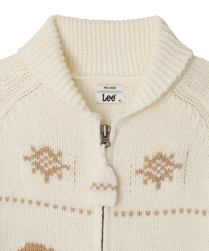 Lee Cowichan Zip-Up Cardigan Ivory