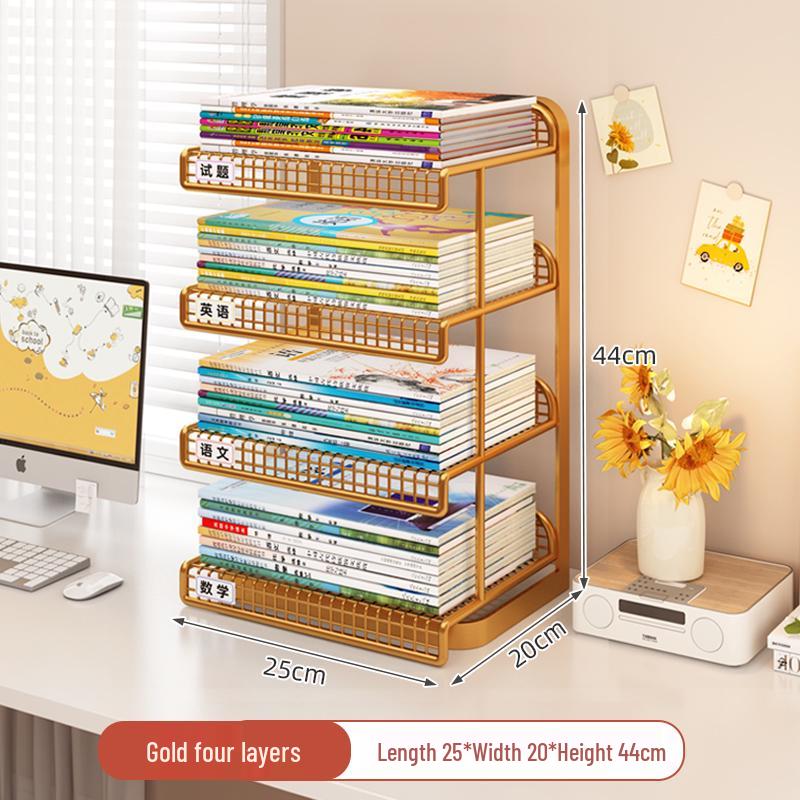 Desktop Book Organizer and Storage Rack