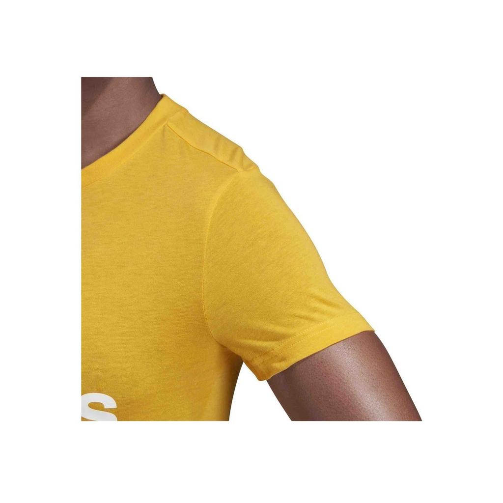 Adidas Basic Series Round Neck Short Sleeve Sports T-Shirt Women Tops Yellow EB3794
