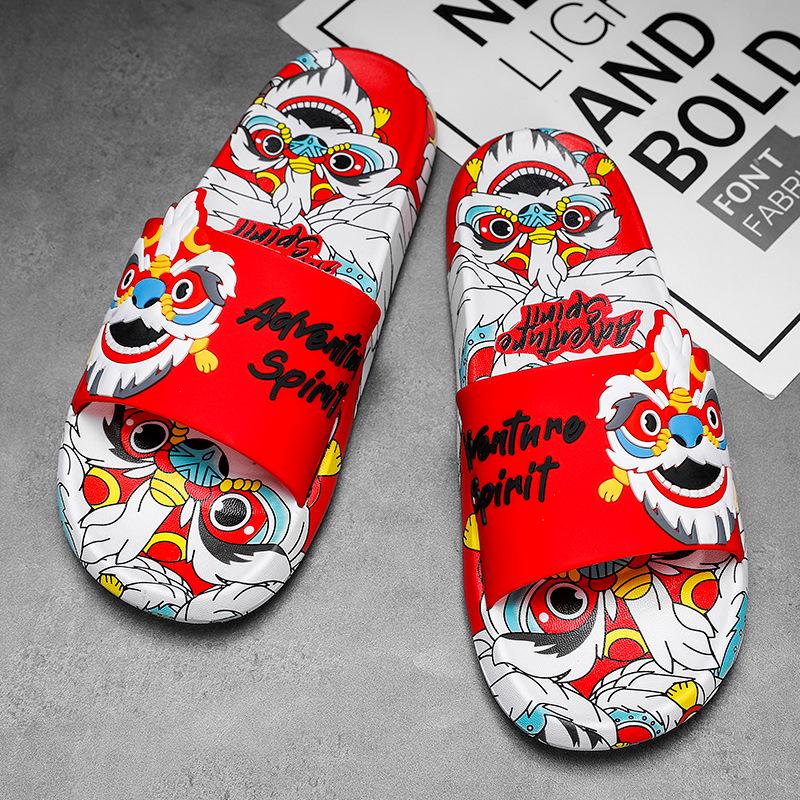 Men's Fashion Trend One-Strap Outdoor Wear-Resistant Non-Slip Slippers for Summer and Indoor Use