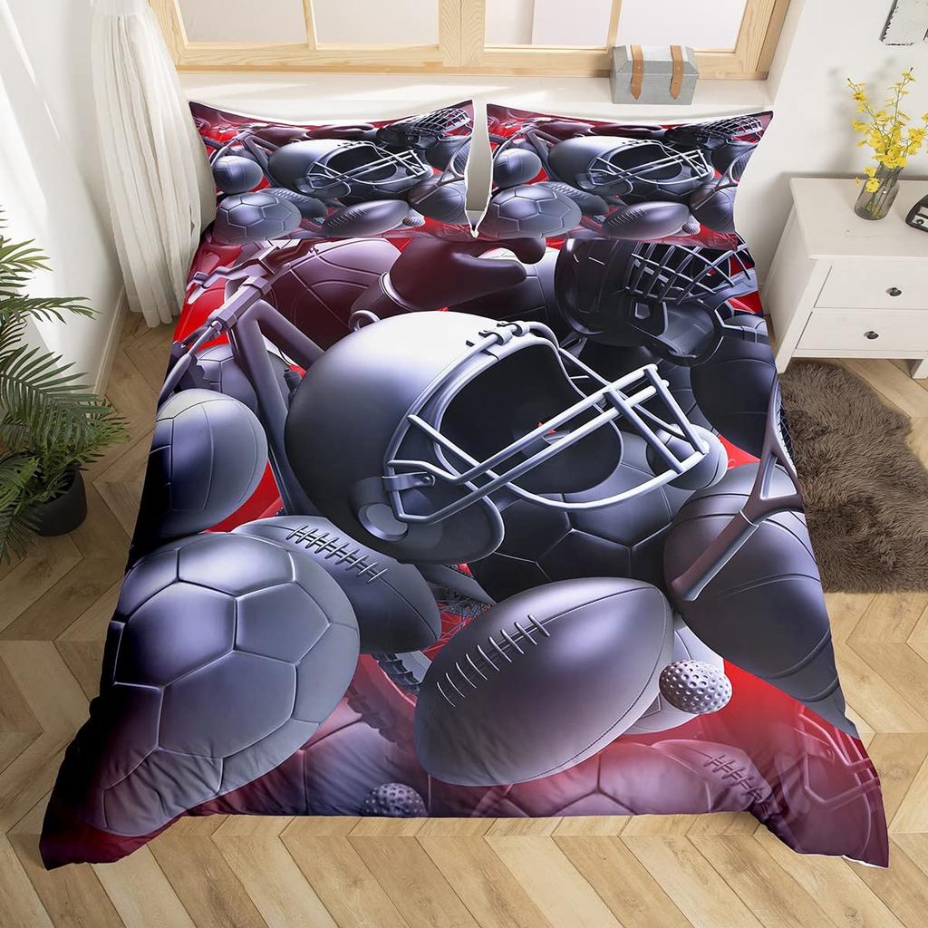 Boxen Königin Bettbezug Gamer Wettbewerbs Sport Bettwäsche Set Galaxie Hell Bunt Steppdeckenbezug Polyester Bettdeckenbezug