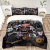 3pcs Friday the 13th Horror Movie Characters Comforter Set with Two Pillowcases (No Core), Home Decor, Gift, Polyester Fabric, Anime Cartoon