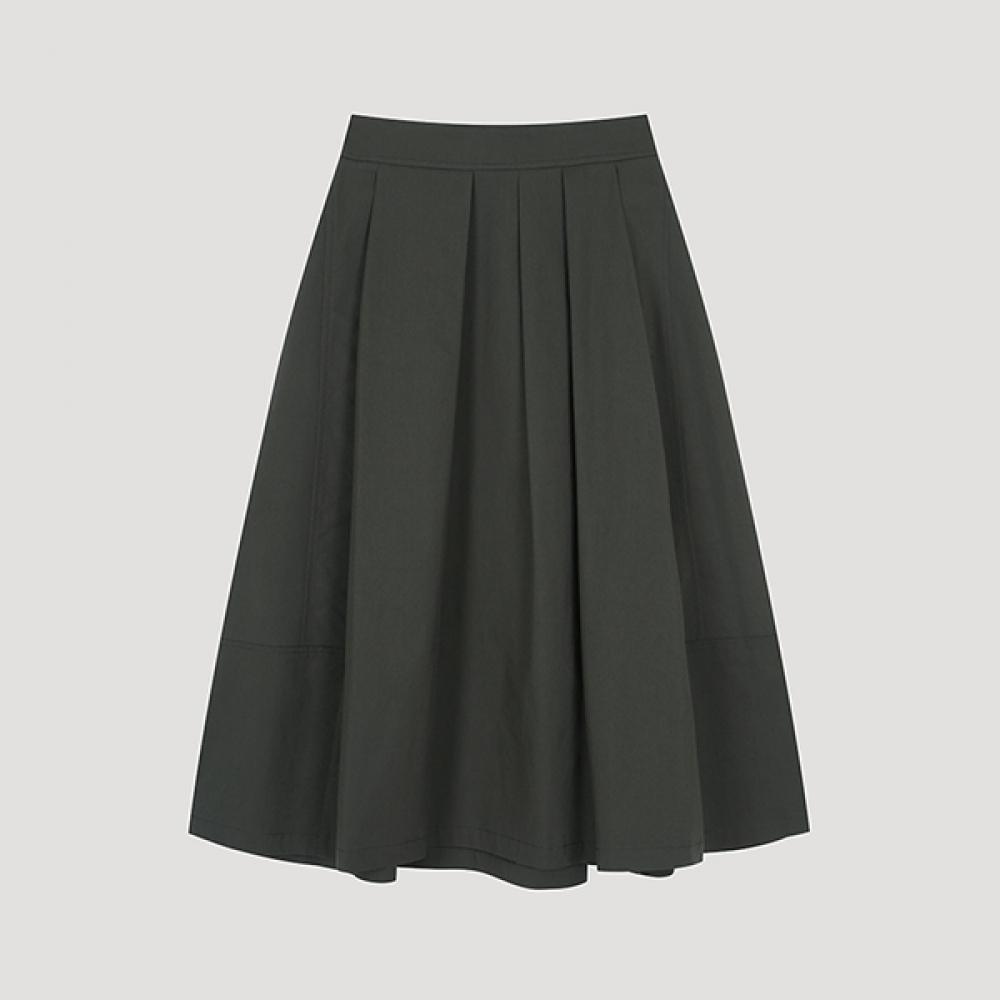 

She S miSS Cotton Back Banding Flare Skirt SwwSko32010 De DARK GREEN/44