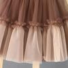 Girls' Autumn Mesh Half Skirt with Contrasting Color Splicing Super Fairy Half Skirt