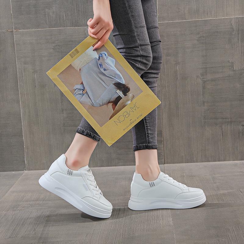 Women's Lesther Casual Shoes Autumn Winter Warm Comfortable Cotton Shoes Trainers Fashion Ladies Small White Shoe Sneakers Mujer