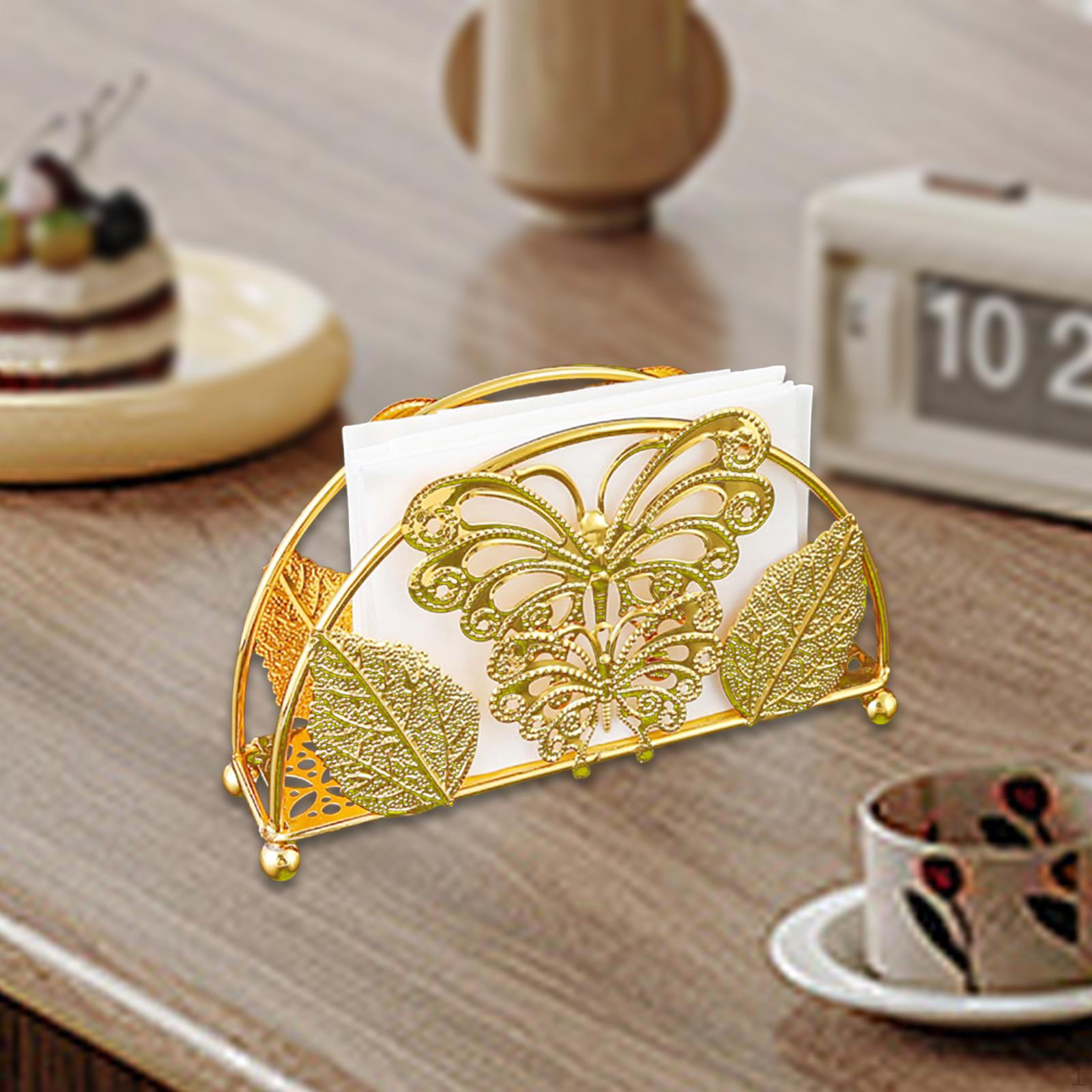 

Tabletop Napkin Holder Paper Organizer Stylish Tissue Dispenser for Dining
