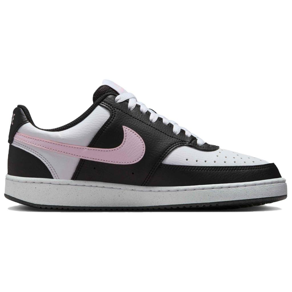 Nike Court Vision Low Next Nature Preto Branco Rosa Espuma Tênis Femininos DH3158-008