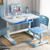 Kids' Study Desk & Chair Set with Storage - Metal Legs