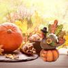 Resin Thanksgiving Pumpkin Turkey Statue Funny Miniature Figurine Sculpture Pumpkin Ornament  Home