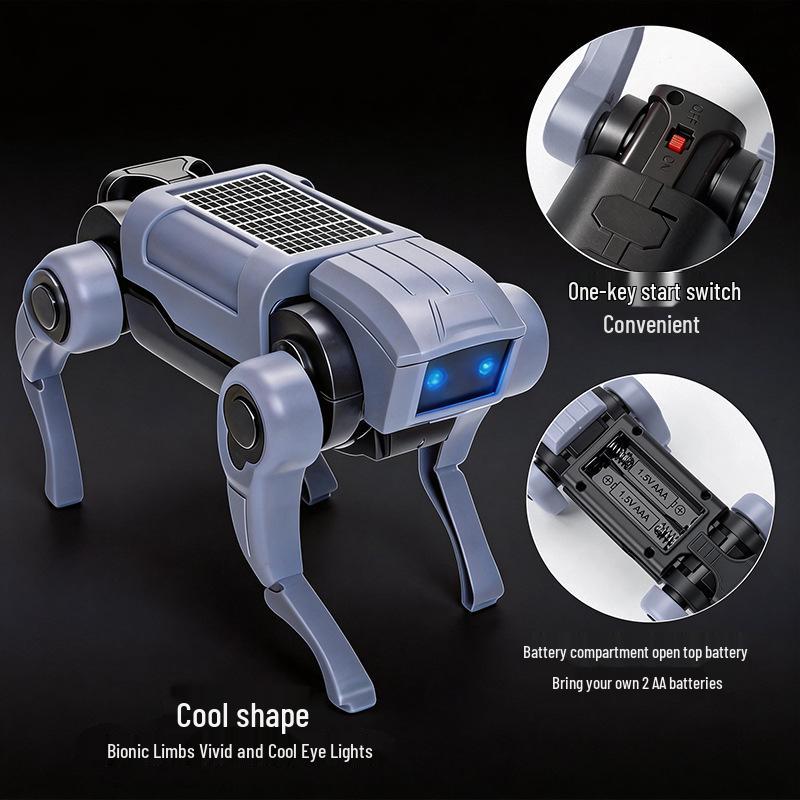 Educational Electric Robot Dog - Assembly Light-Up Bionic Toy for Kids