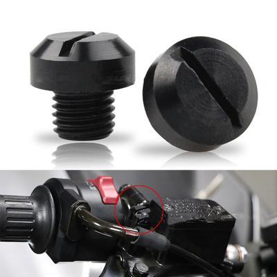 2 Stück 10mm Motorrad CNC Aluminium Rückspiegel Lochstopfen Schrauben Kappen Bolzen Universal E-Bike Motorrad M10 Spiegel Lochabdeckung