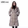Jinyujie Women's 2025 Winter Hooded Long 90% Duck Down Jacket