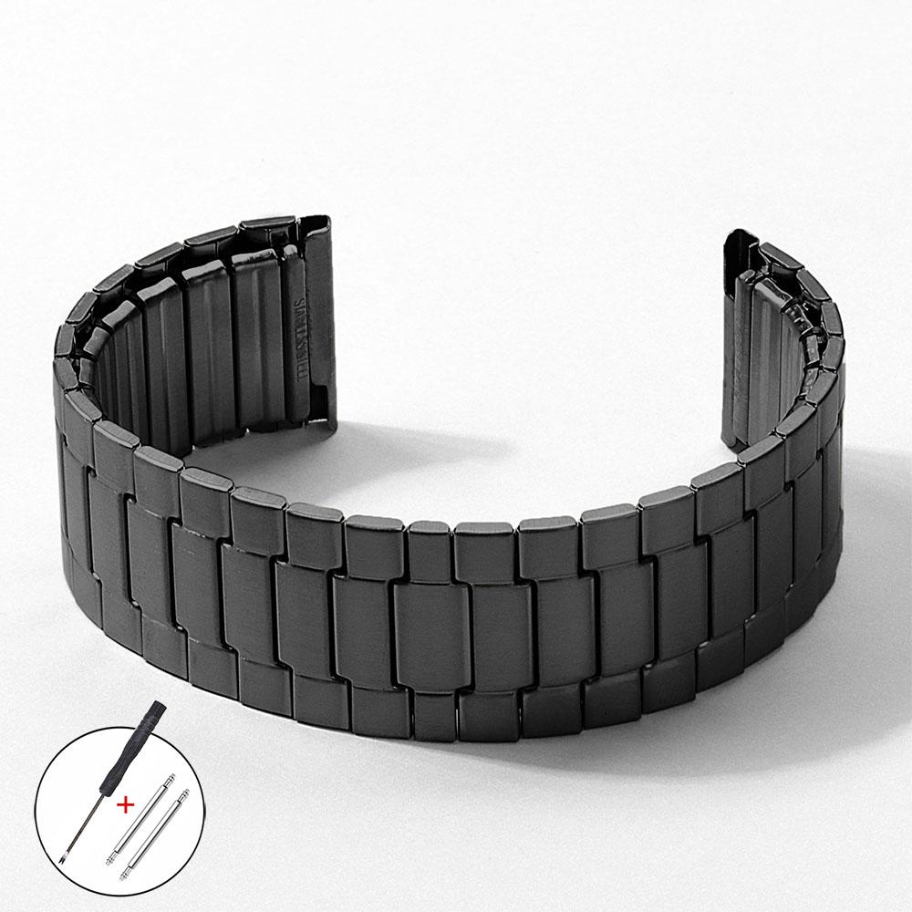 Elastic Stainless Steel Watch Straps 22mm for Seiko for Huawei for Omega Stretch Elastic Metal Watch Band for Men Women Bracelet