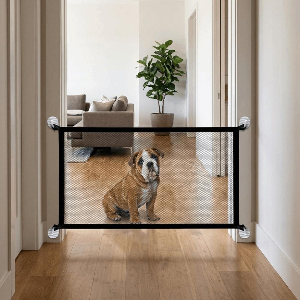 Foldable Pet Safety Gate Mesh Nylon Portable Dog Barrier Dog Isolation Net Pet Space Separation 110*72CM