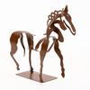 Abstract Horse Sculpture Hollow Horse Statue with Light Metal 3D Animal Figurine Home Office Desktop Decoration Ornament
