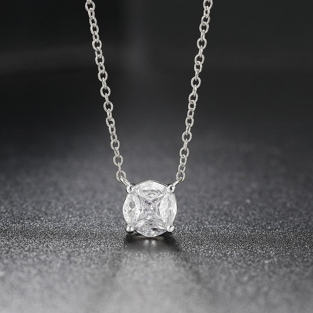 

Minimalist Round Pendant Necklace for Women Korean Choker Chain Zirconia Gold Color Neck Accessories Wedding Bride Jewelry N562