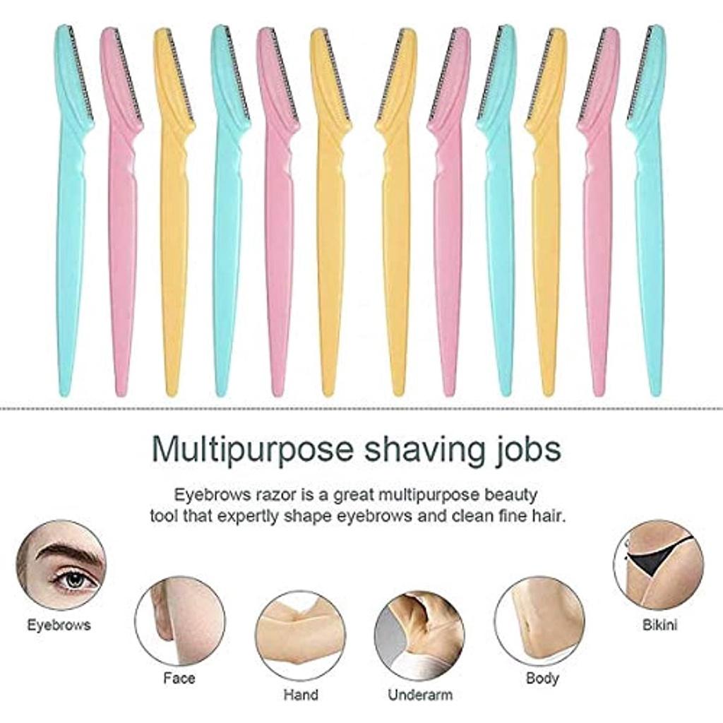 [18 Stück] Augenbrauenrasierer, Augenbrauenrasierer, Gesichtsrasierer für Frauen, Tragbarer Gesichtshaarentfernungsrasierer, Präzisionsmaske für Männer und Frauen. Produktname