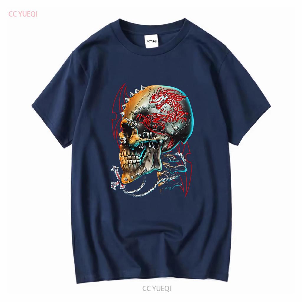 T shirt 3D Rock Chang Original Antichrist Skull Glow in the Dark  vintage Washed Casual Unisex Comfortable homme