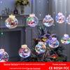 LED Christmas Snowman Curtain Lights - Festive Wishing Ball Pendant for Shopping Mall Displays and Window Decor.