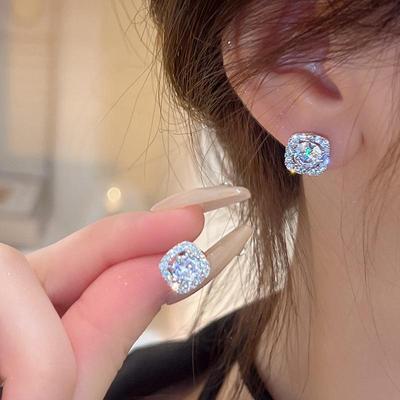 Diamond Jewelry Earrings, Shiny Women's Earrings