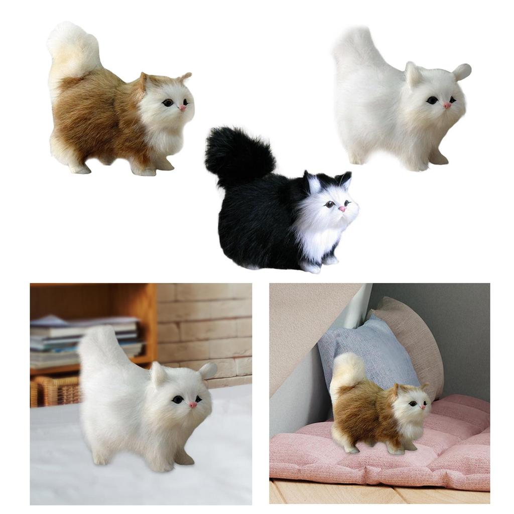 Plush Cat Dolls Desktop Ornaments Party Favor Birthday Gift Educational Toy Model Crafts Soft