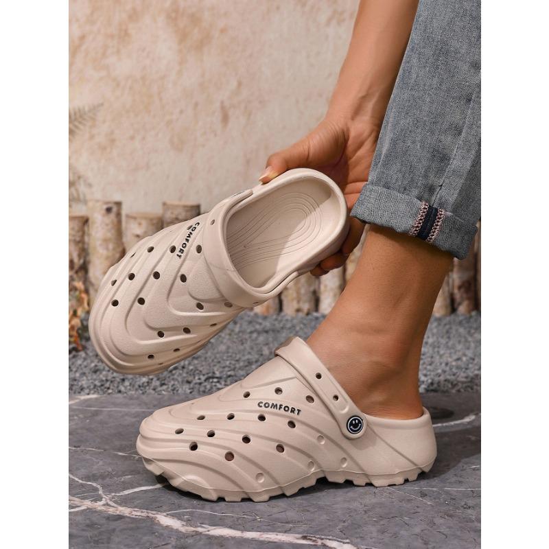 

New pineapple shoes hole shoes men s models go out super thick high value increase thick-soled slippers EA does not grind feet 44 хаки
