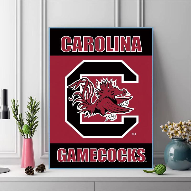 South Carolina Gamecocks 100% Round Full Drill 5D DIY Diamond Painting Embroidery Cross Stitch Rhinestone Décor
