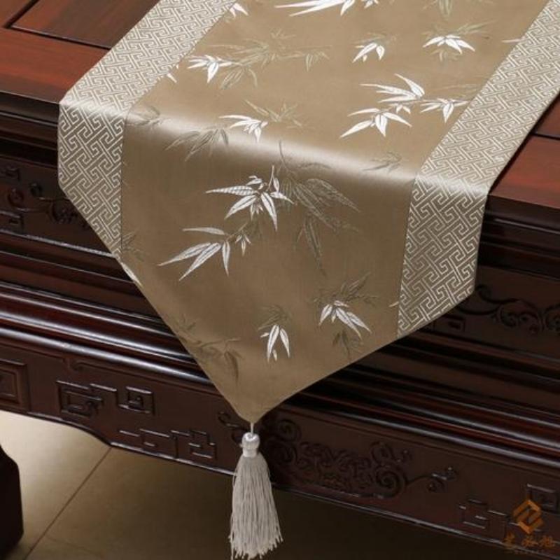 Steagul de masă de țesut din brocart chinezesc Moda simplu Steagul de masă rurală Tesatura de masă de ceai Tesatura de masă pentru masă