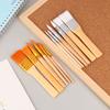 6Pcs Portable Watercolor Brushes Wooden Handle Paint Brush Oil Acrylic Painting