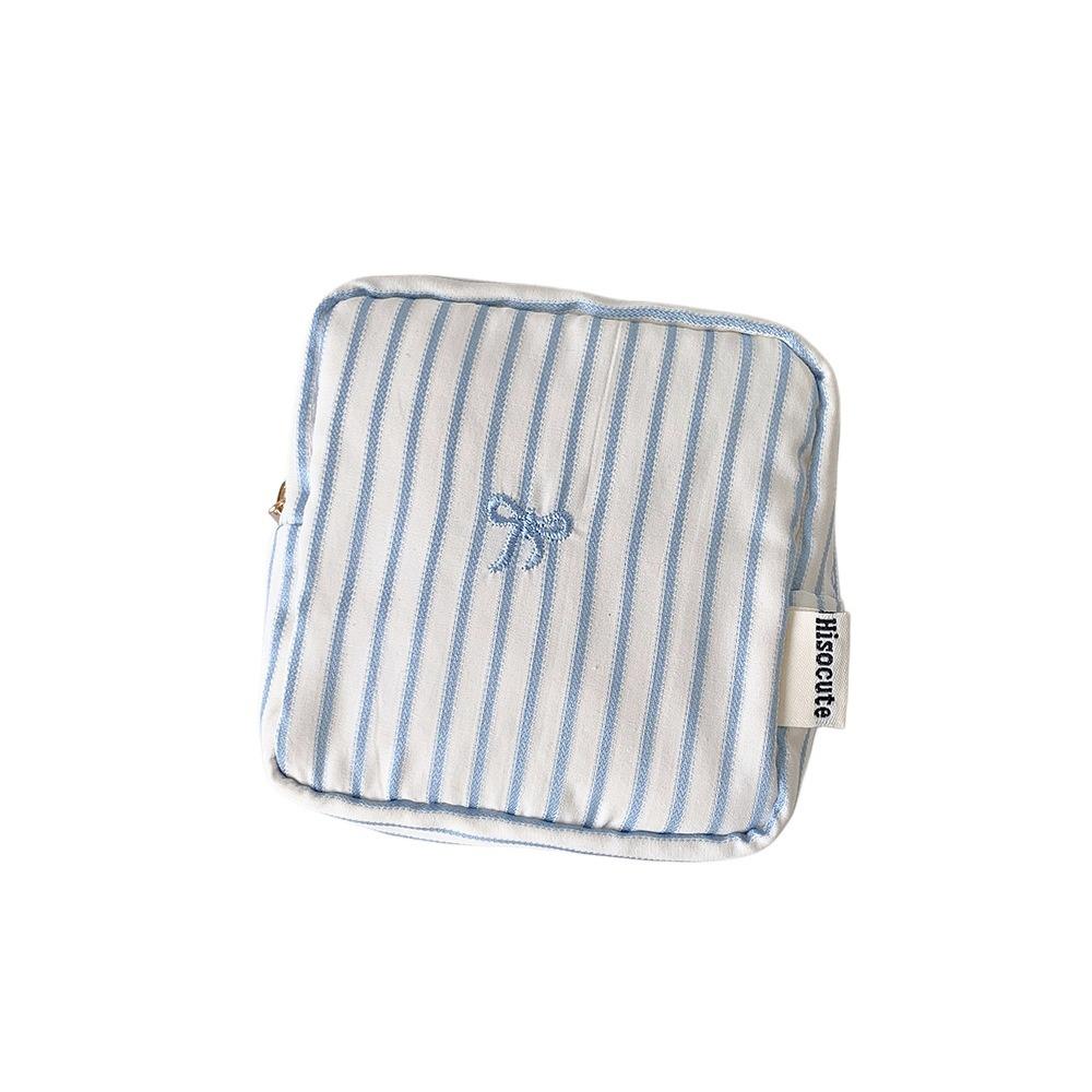 Large Capacity Bow Cosmetic Bag Korean Style Cloth Portable Beauty Case  Vacation Travel