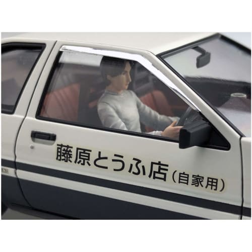 Aoshima Bunka Kyozai (AOSHIMA) 1/24 Initial D Series No. 14 Takumi Fujiwara AE86 Trueno with Driver Figure Plastic Model