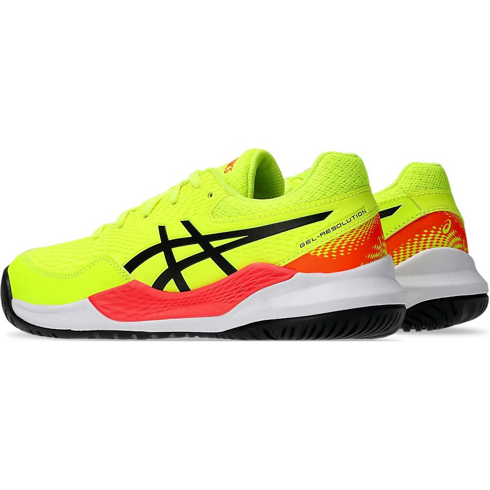 Asics Gel Resolution 9 GS Safety Yellow Black Kids Sneakers 1044A067-750