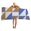 Line Geometric Diagram Digital-printed Polyester Superfine Fiber Double-sided Fleece Beach Vacation Bath Towel, Beach Towel