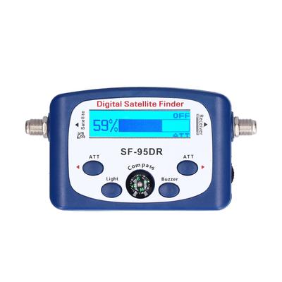 SF?95DR Przenośny LEDowy Telewizor Cyfrowy Miernik Sygnału Satelitarnego Sprzęt z Kompasem Brzęczyk Elektroniczny