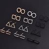 Trendy Geometric Earrings: Square, Circle, Triangle Designs