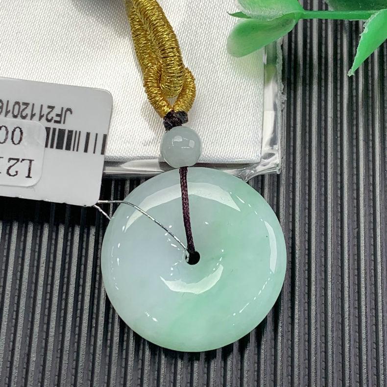 Unisex A-Grade Natural Jade Ping An Kou Pendant Necklace – Authentic Myanmar Jade Charm KLW2022-03-11-01