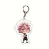 Acrylic Anime Keychain Kamado Tanjiro Nezuko Agatsuma Zenitsu Student Bag Charm Pendant Cosplay Accessories Gift