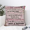 Mothers Day  Square Pillow Cases Letter From Daughter Cushion Covers Fashion Zipper Decorative Pillowcase for Seat Xcm